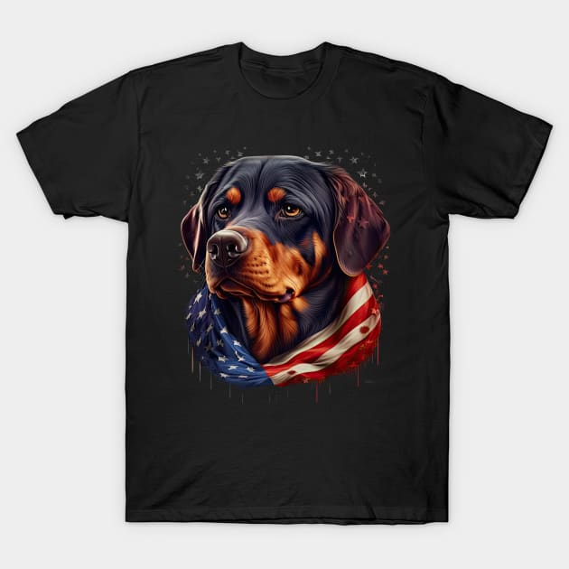 Rottweiler 4th of July T-Shirt by JayD World